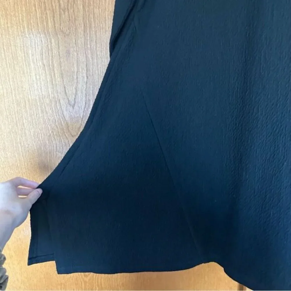 Luukaa Black One Button Asymmetric Cardigan Jacket Size 1 US 6 Lagenlook